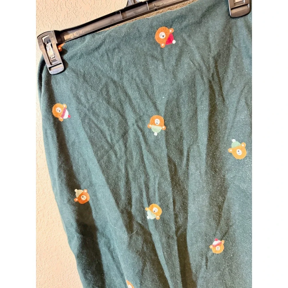 Crate &‎ Kids Festive Bears Organic Cotton Flannel Toddler Fitted Sheet 28x52x8